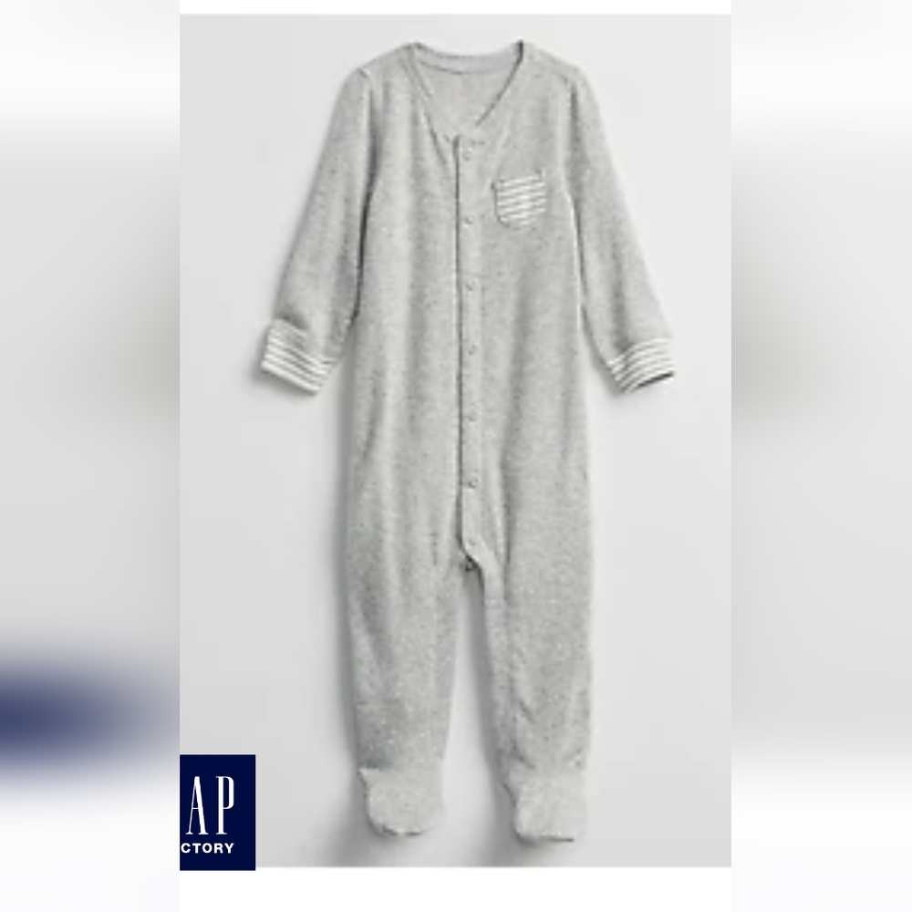 Baby Softspun One-Piece#7338010015001Color:silver bellsSize:6-9 M